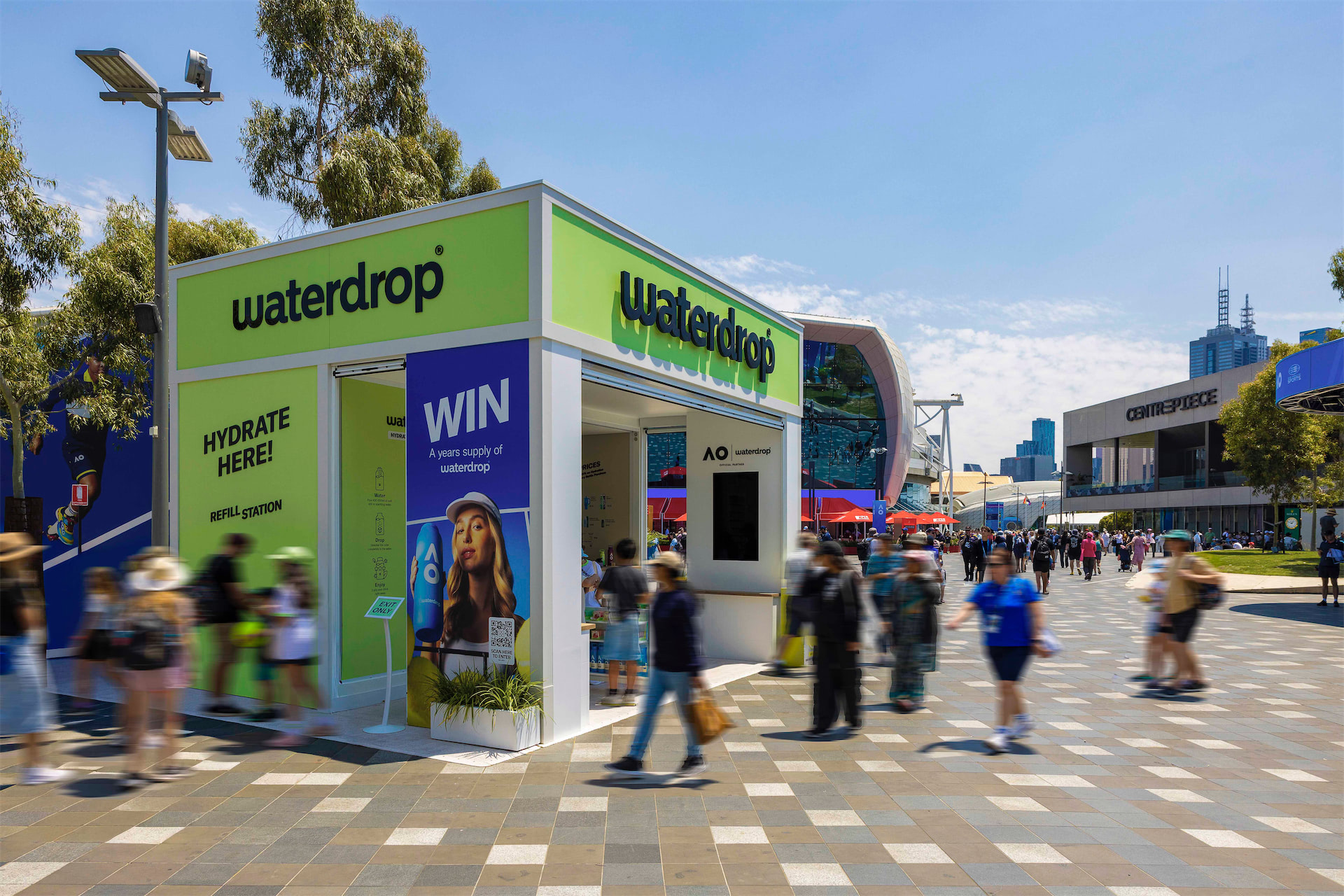 Groblox x Waterdrop at Australian Open 2026