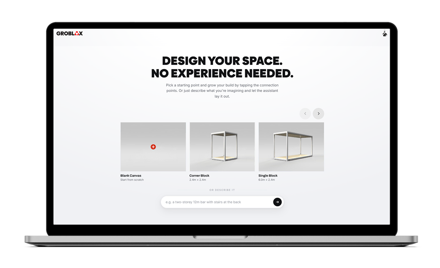 Groblox designer mockup